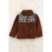 Aztec & Concho Printed Sherpa Pullover