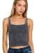 2 Way Neckline Seamless Washed Ribbed Tank Top