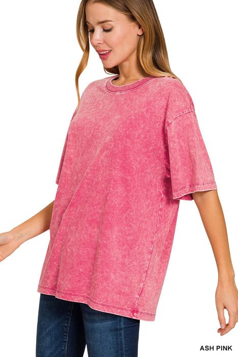 Washed Short Sleeve Top