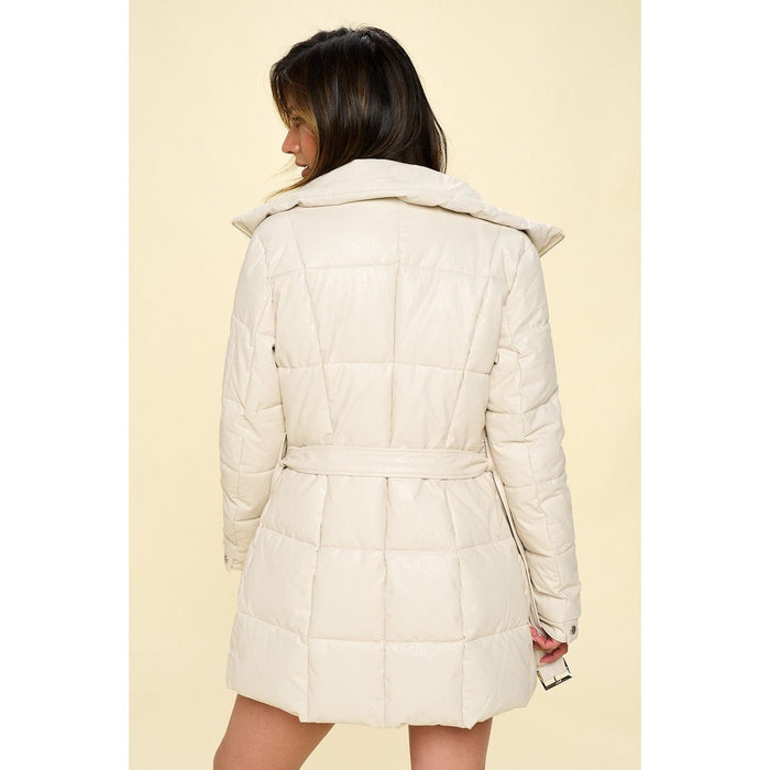Quilted Puffer with Belted