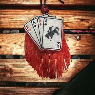 Deck Of Cards Car Freshie with fringe