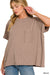Corded Rib Short Sleeve Front Pocket Top Zenana