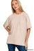 Corded Rib Short Sleeve Front Pocket Top Zenana
