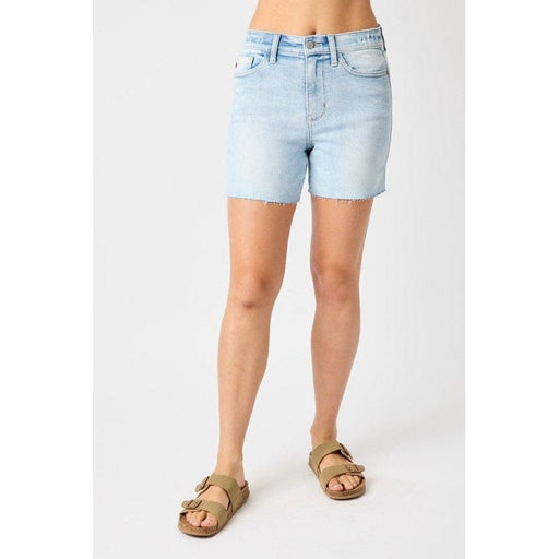 Judy Blue High Waist Shorts with Destroy at Back