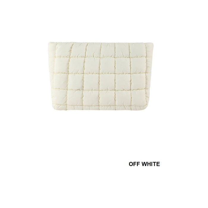 Quilted Cosmetic Makeup Pouch Clutch Bag