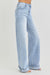 Risen Tummy Control High Rise Wide Cuffed Jeans