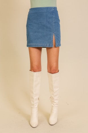 Rodeo Nights Stretchy Denim Skirt Timing