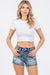 High Rise Destroyed Denim Shorts PETRA153