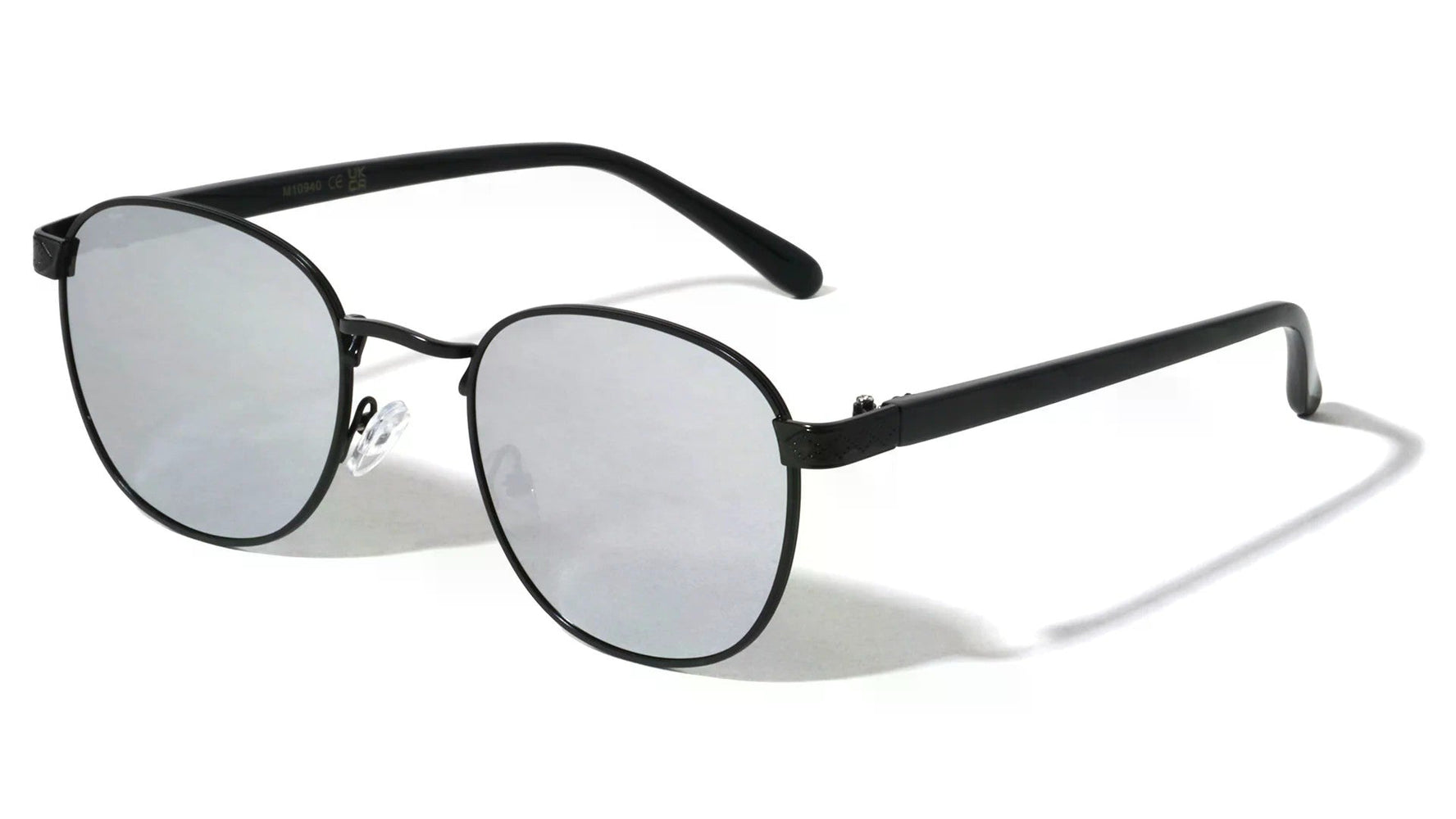 Engraved Hinge Retro Round Sunglasses Yoomoo