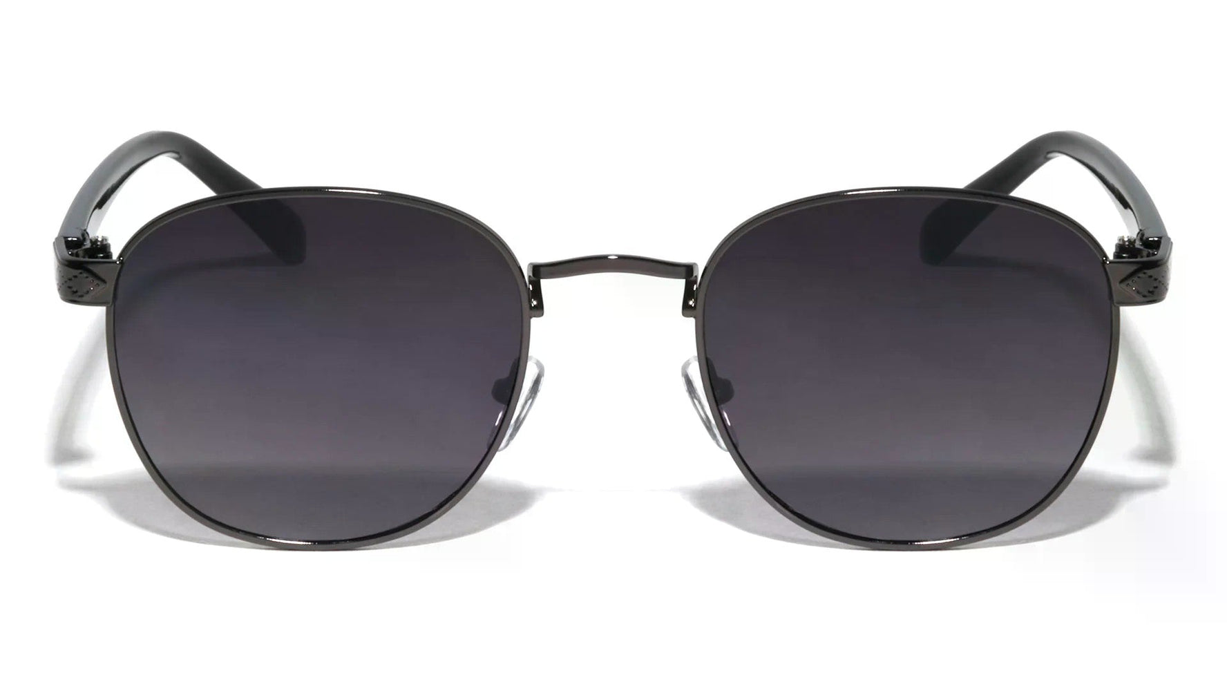 Engraved Hinge Retro Round Sunglasses Yoomoo