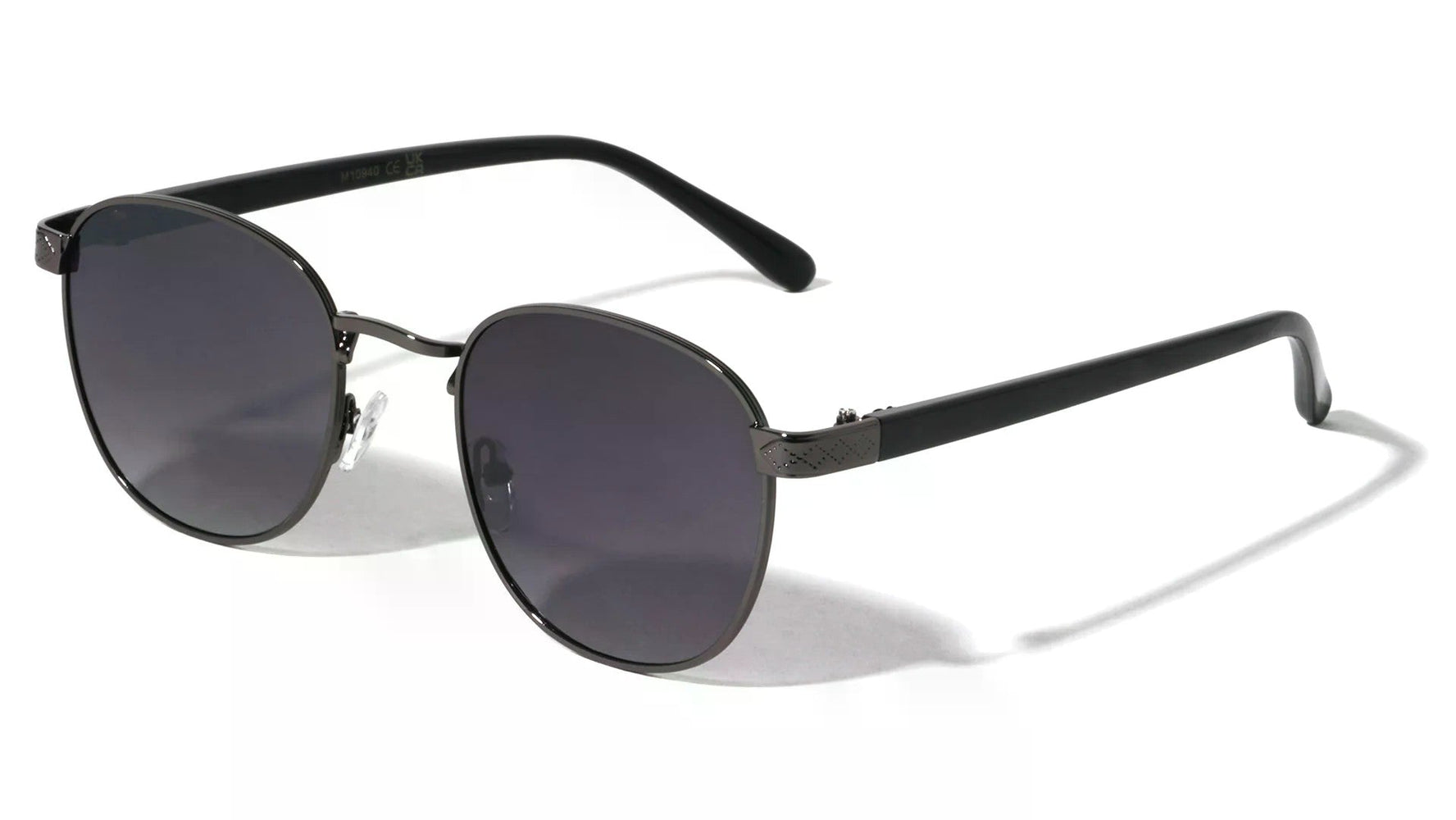 Engraved Hinge Retro Round Sunglasses Yoomoo