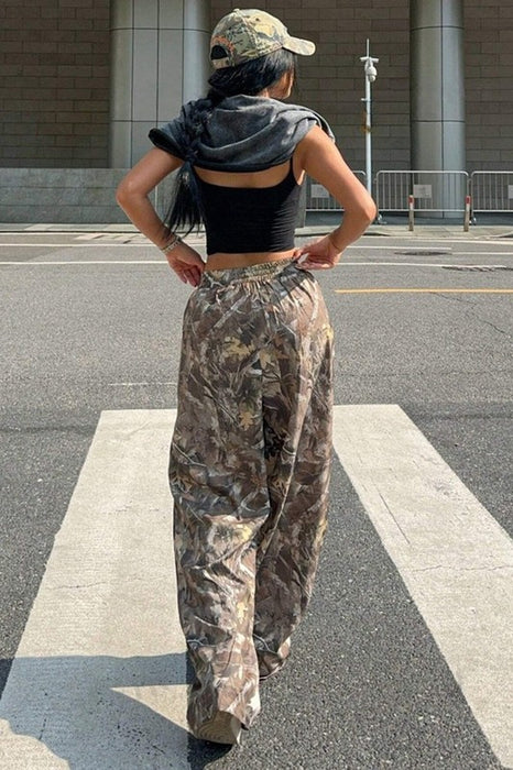 Camo Wide-leg Pants