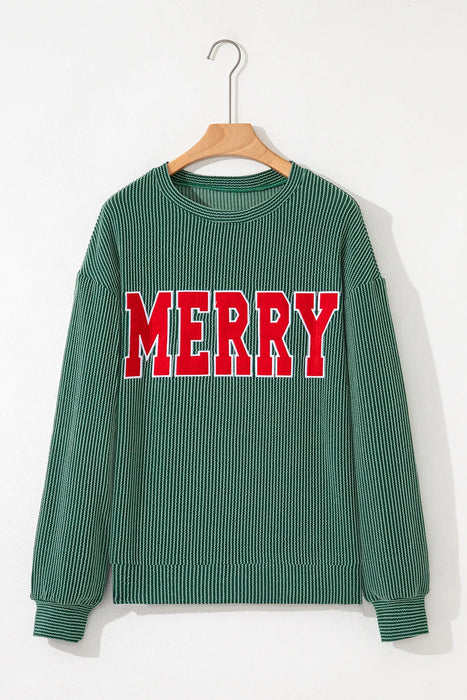 Merry Ribbed Long Sleeve Top