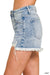 Distressed Hem Denim Shorts Zenana