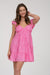 V Neck Tiered Babydoll Mini Dress Blu Pepper