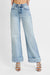 Tummy Control High Rise Ankle Wide Cuffed Jeans Risen