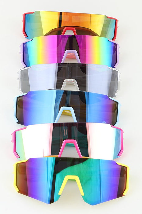 Kids Two Toned Shield Sunglasses H&D Accessories