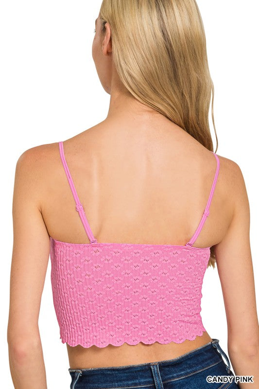 Seamless Lace Bralette With Bra Pads Zenana