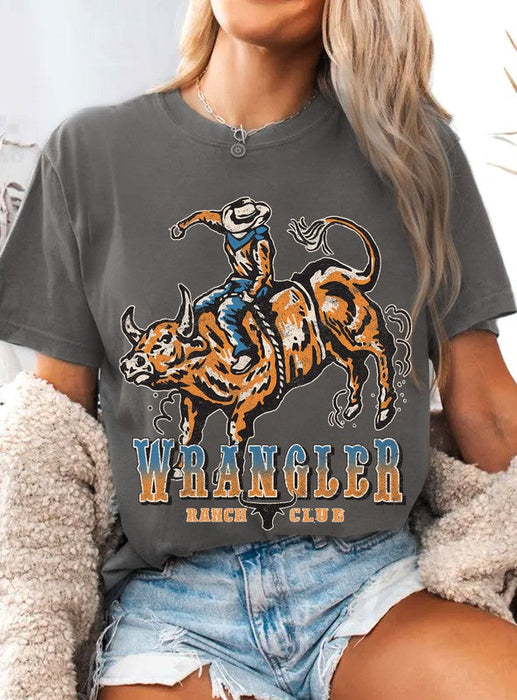 Wrangler Rodeo Cowboy Ranch Club Graphic Tshirts Rustee Clothing