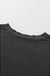 Carbon Grey Ribbed Textured Knit Loose Fit Tee and Shorts Set Dear lover