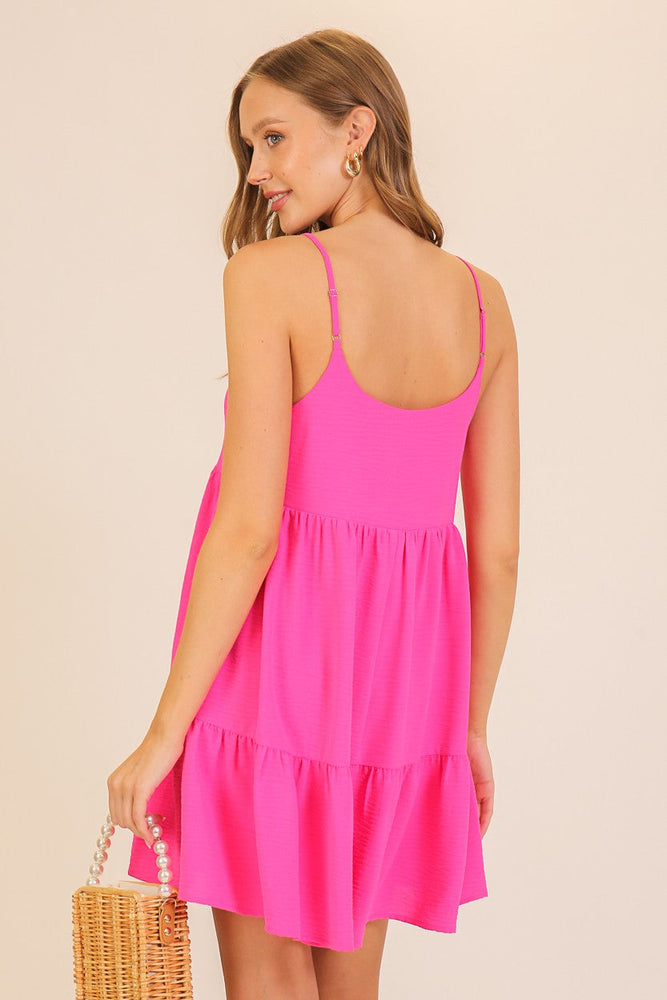 Airflow Tiered Babydoll Pink Dress Timing