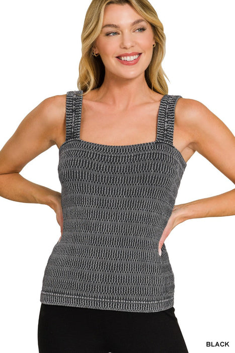 Seamless Wrinkle Stone Washed Tank Top ZENANA