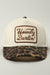 Howdy Darlin' Embroidered Leopard Brim Trucker Hat Fashion City