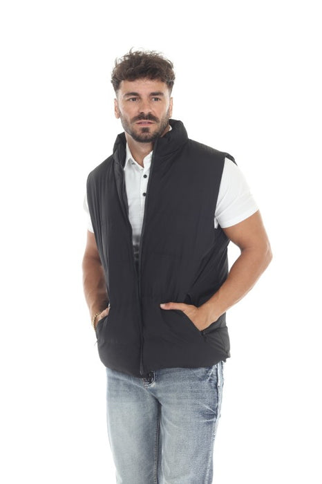 Men Black Puffer Vest