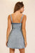 V-neck Fit & Flare Stretch Denim Dress Timing