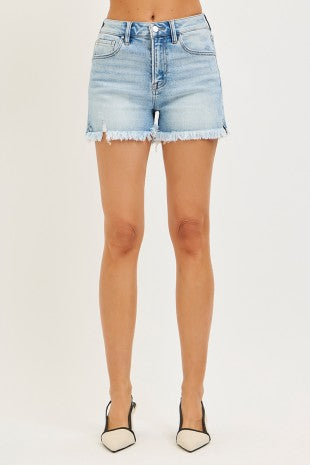 High Rise Side Slit Shorts Risen Jeans