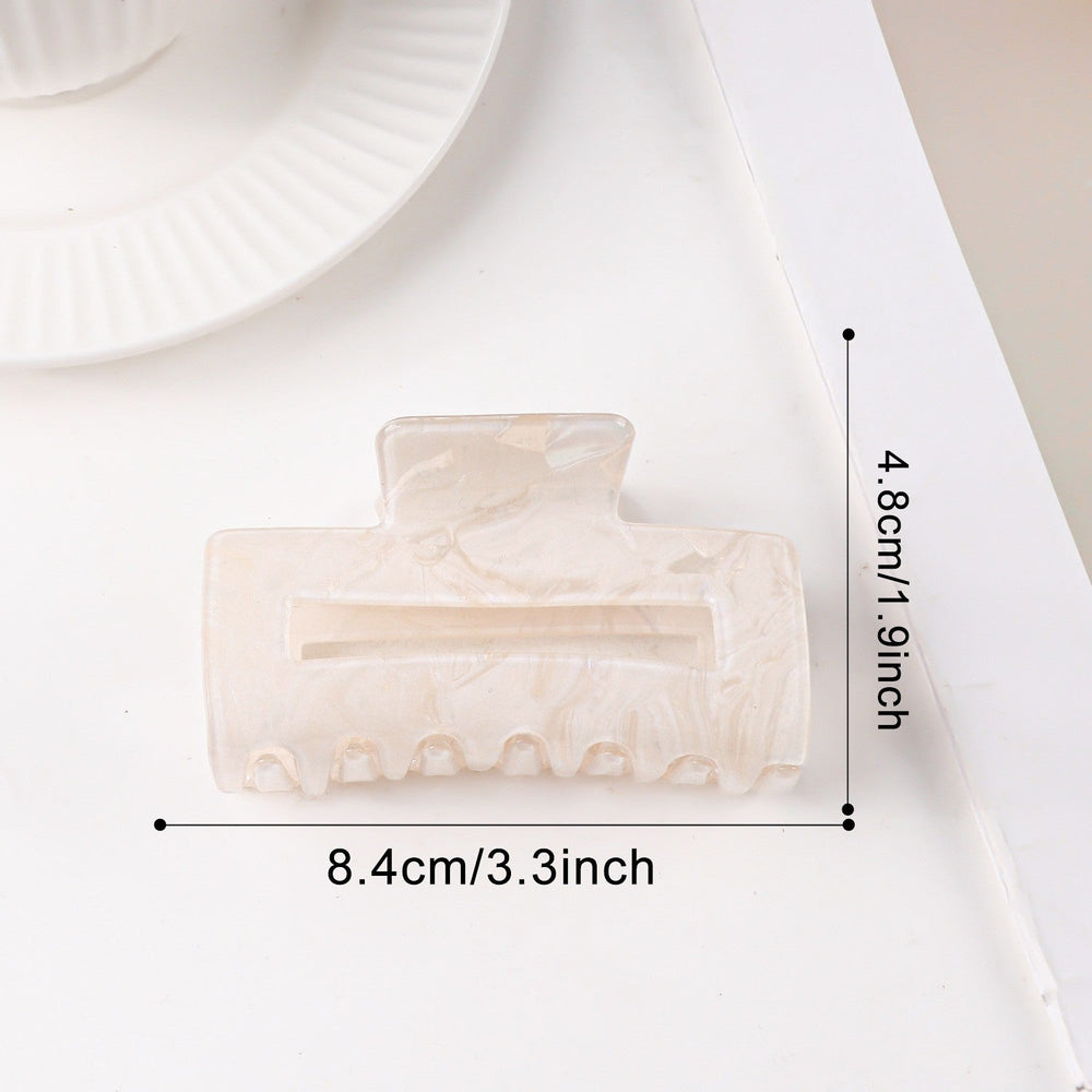 Marbled Acetate Rectangle Hair Claw Clips JOSSLYN by wall to wall