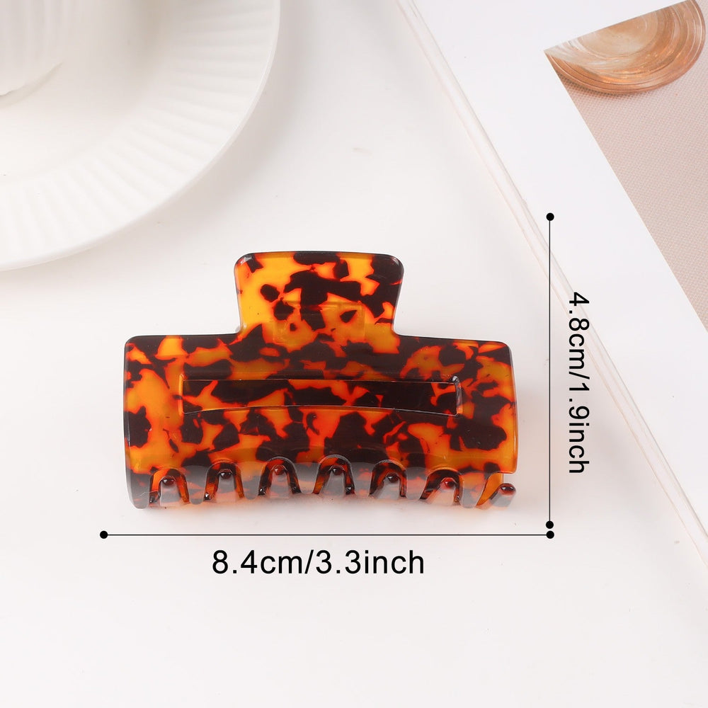 Marbled Acetate Rectangle Hair Claw Clips JOSSLYN by wall to wall