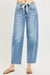 Risen Slouchy Ankle Barrel Jeans with Drawstring - Light