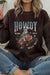 Howdy Rodeo Cowboy Mineral Graphic Terry Sweatshirts Rustee Clothing
