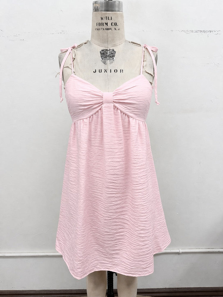 Sunlit Bow Airflow Mini Dress Timing