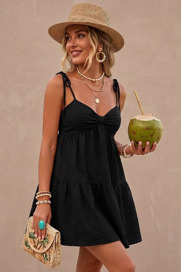 Sunlit Bow Airflow Mini Dress