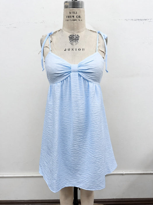 Sunlit Bow Airflow Mini Dress Timing
