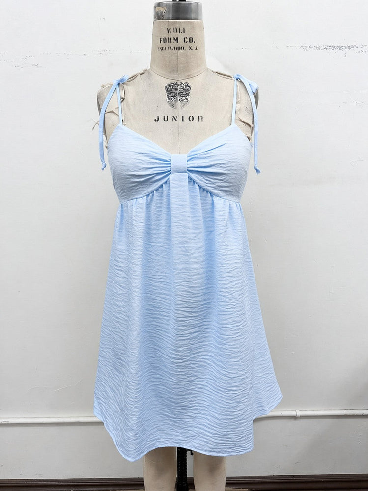 Sunlit Bow Airflow Mini Dress Timing
