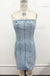 Strapless Stretch Denim Bodycon Dress Timing