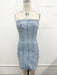 Strapless Stretch Denim Bodycon Dress Timing