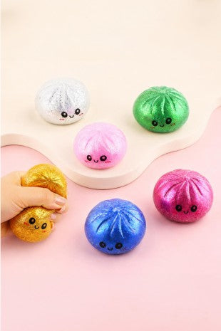 Metallic dumpling squishy toy