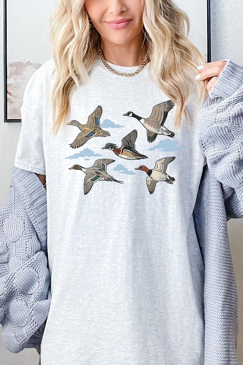 Flying Ducks Graphic Heavy Cotton Tee