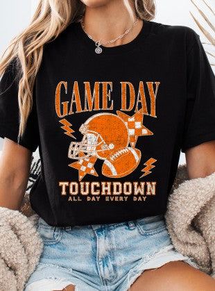 Game Day Touchdown Football Graphic Tshirts
