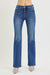 Risen Tummy Control High Rise Straight Jeans - Dark