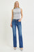 Risen Tummy Control High Rise Straight Jeans - Dark view 7
