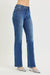 Risen Tummy Control High Rise Straight Jeans - Dark view 5