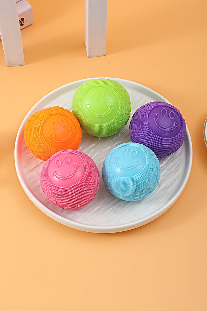 Smiley Fuzz Ball Stress Relief Squishy