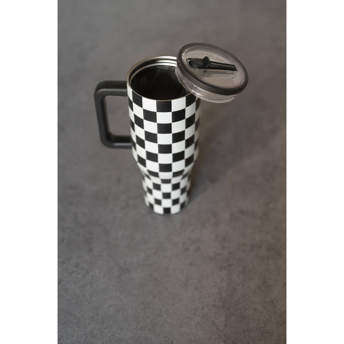 Black Checker 40 Oz Tumbler