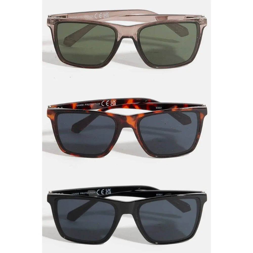 Modern Square Frame Sunglasses Set Collections by Fame Accessories
