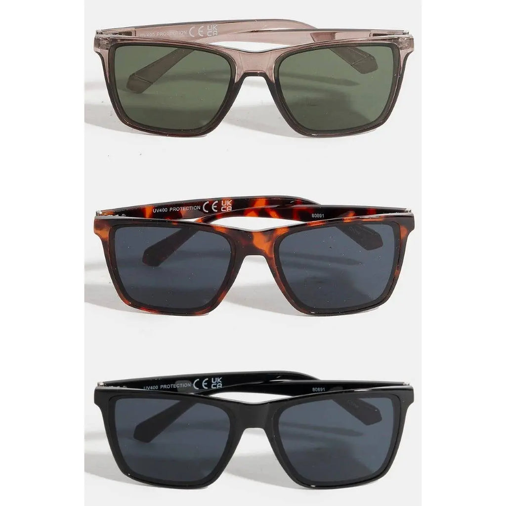 Modern Square Frame Sunglasses Set